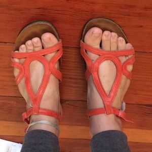 Naot hardly worn orange sandal size 37